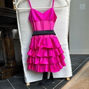 Katie J NYC Pink Ruffled Formal Dress size medium.